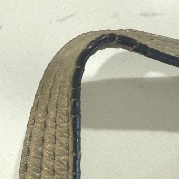 Tignanello Silver Metallic Leather Crossbody Shoulder Bag Purse Built in Wallet - Picture 13 of 13